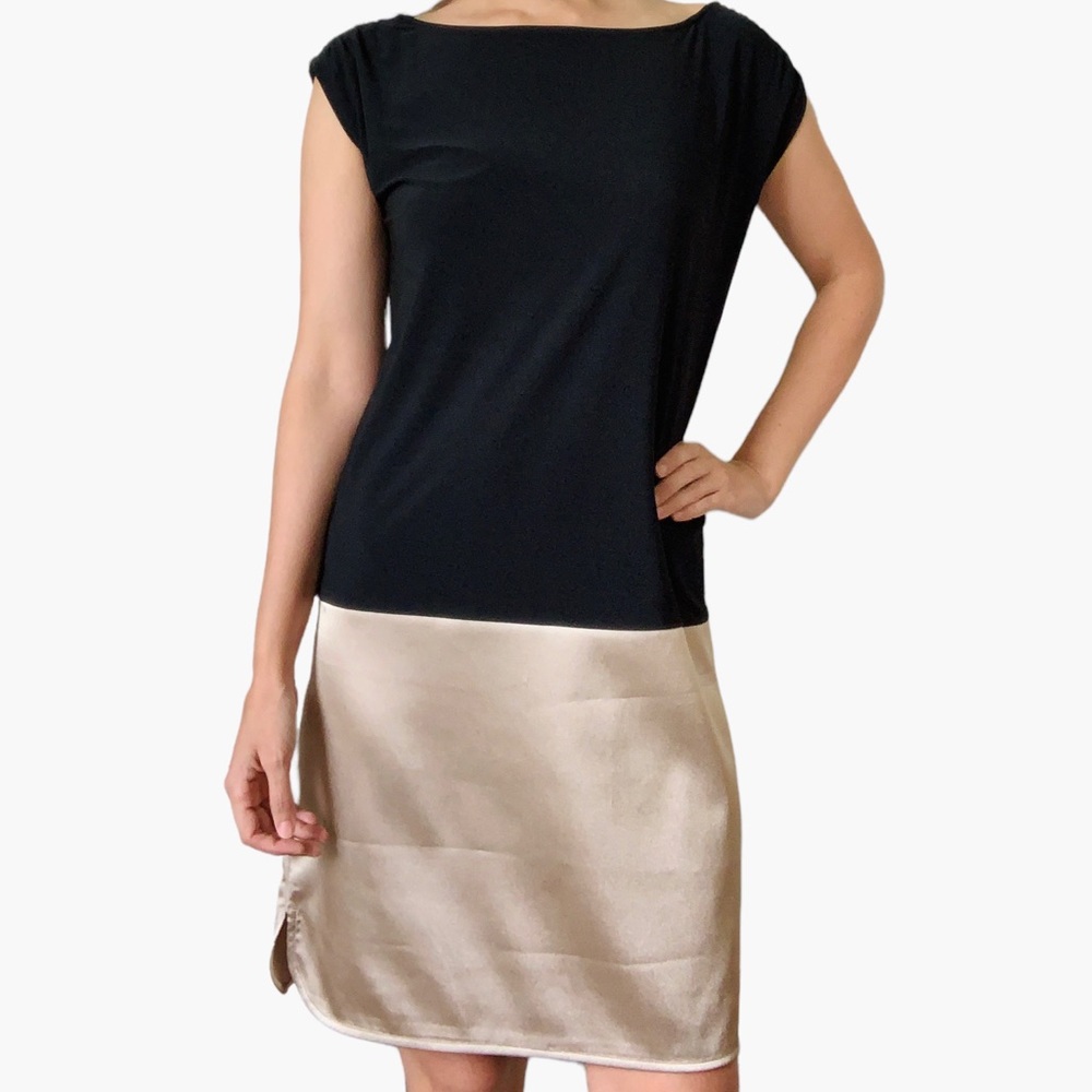 NWT The Limited Black/Champagne Shimmer Dress Women’s Size Small